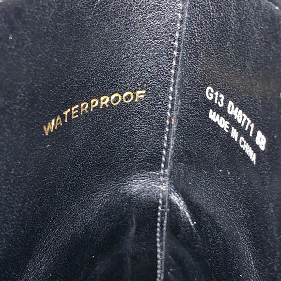 Cole Haan Kinley Short Waterproof Leather Pull-on Boots Size 8 Black - Picture 11 of 13